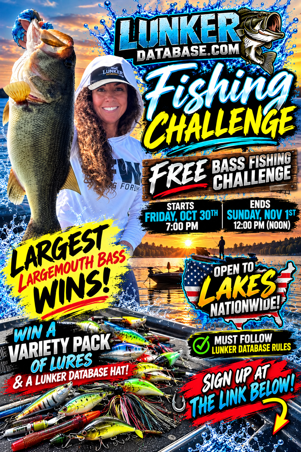 Lunker Bass Challenge tournament flyer